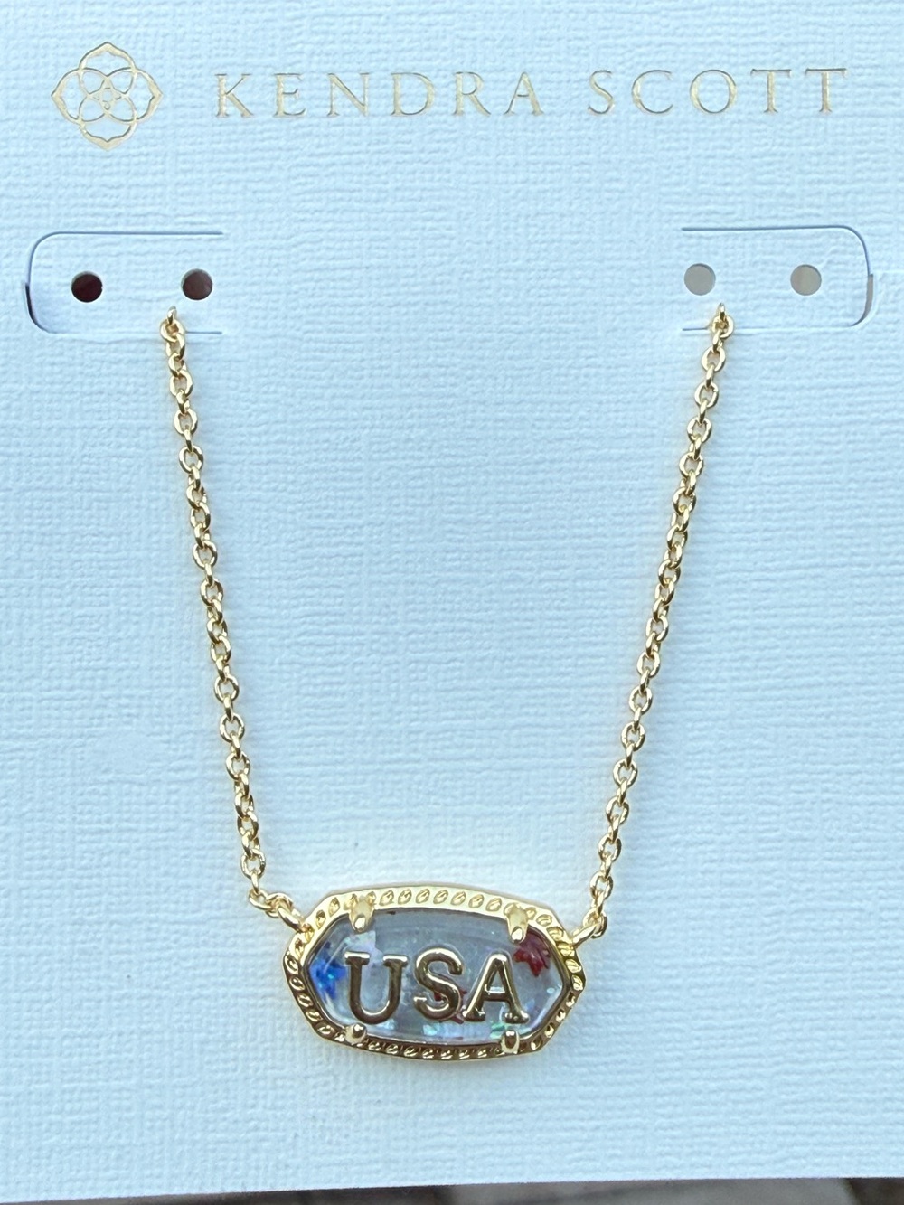 NWT - Kendra Scott Elisa USA Necklace - Picture 2 of 7